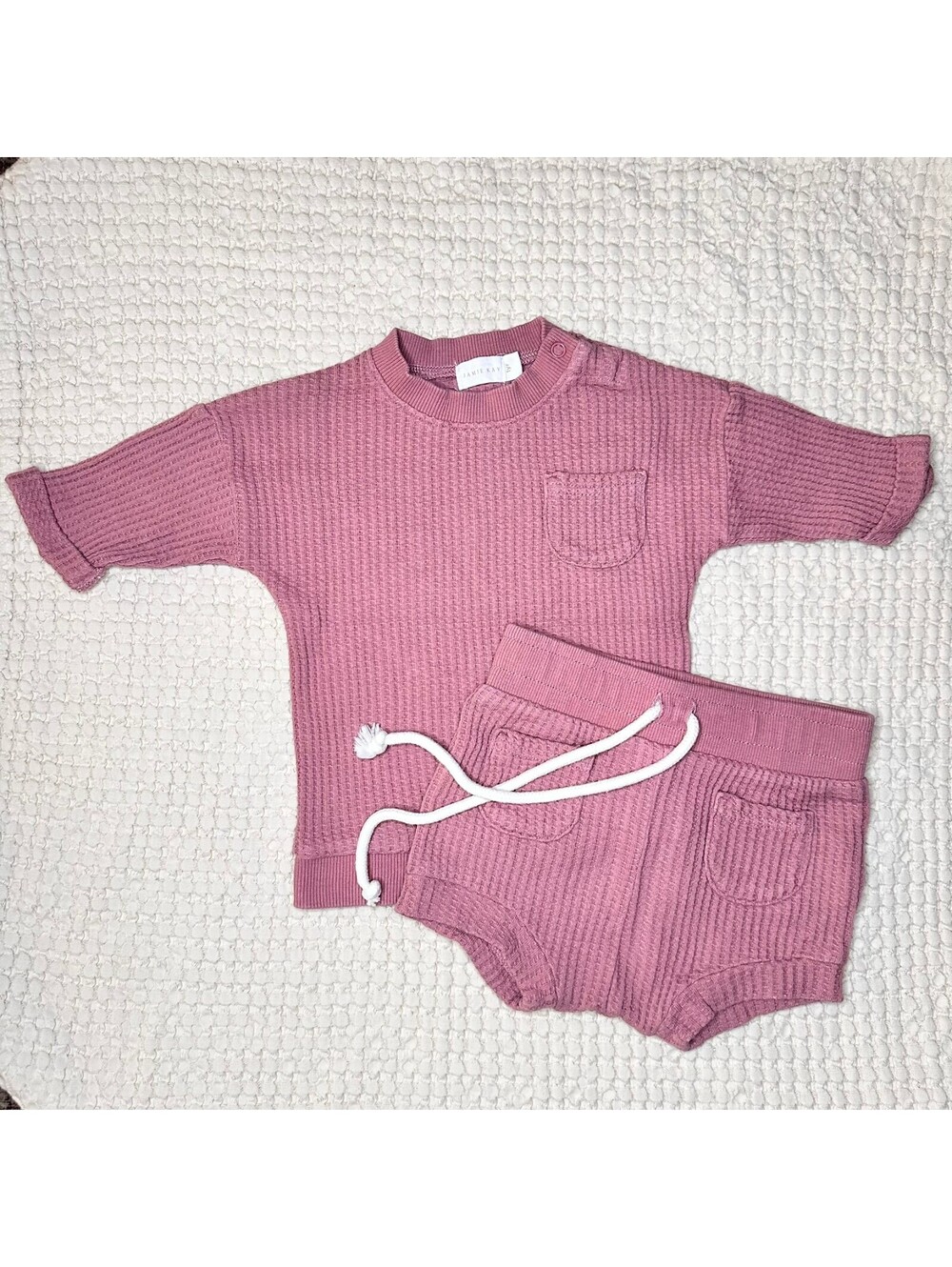 Jamie Kay Waffle Knit Lounge Set - Sz 1Yr